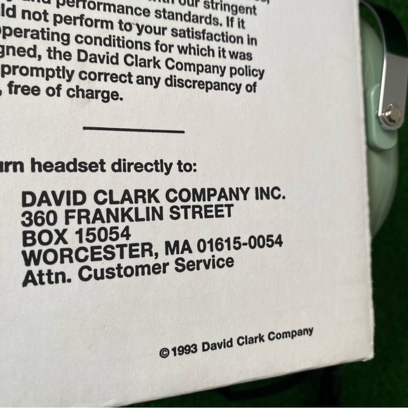 David Clark Headsets 40301G-03 Noise Reduction Rating - Picture 5 of 7